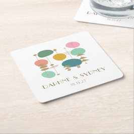 Retro Atomic Age Mid Century Modern Custom Bruilof Kartonnen Onderzetters