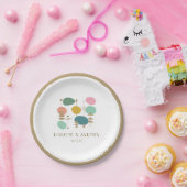 Retro Atomic Age Mid Century Modern Custom Bruilof Papieren Bordje (Feest)