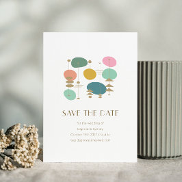 Retro Atomic Age Mid Century Moderne Chique Bruilo Save The Date