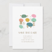 Retro Atomic Age Mid Century Moderne Chique Bruilo Save The Date (Voorkant)
