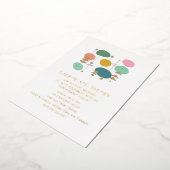 Retro Atomic Age Mid Mod Engagement Party Gold Folie Uitnodiging (Gedraaid)