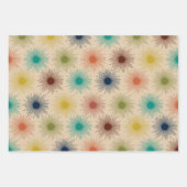 Retro Atomic Age Midcentury Mod Suns Stars Rakette Inpakpapier Vel (Voorkant)