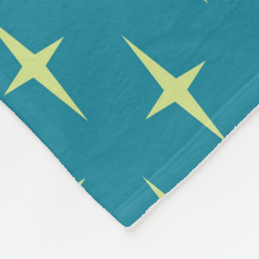 Retro Atomic Age Star Patroon Fleece Deken (Hoek)