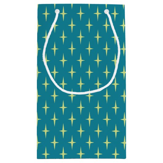 Retro Atomic Age Star Patroon Klein Cadeauzakje (Achterkant)