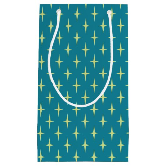 Retro Atomic Age Star Patroon Klein Cadeauzakje (Voorkant)