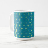 Retro Atomic Age Star Patroon Koffiemok (Voorkant links)
