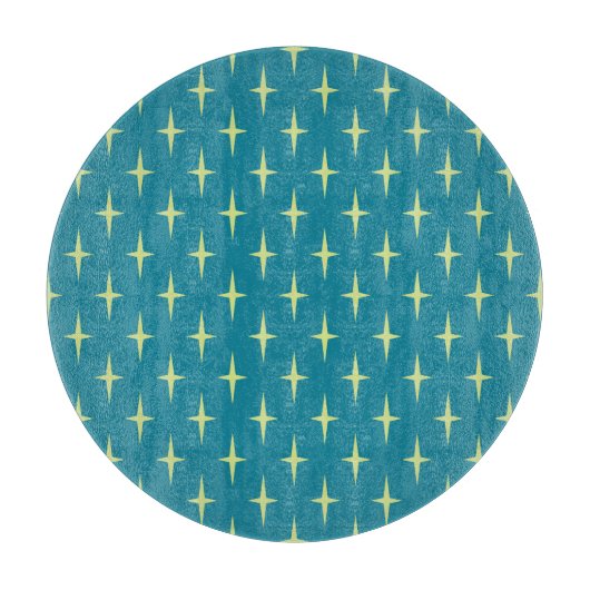 Retro Atomic Age Star Patroon Snijplank (Voorkant)