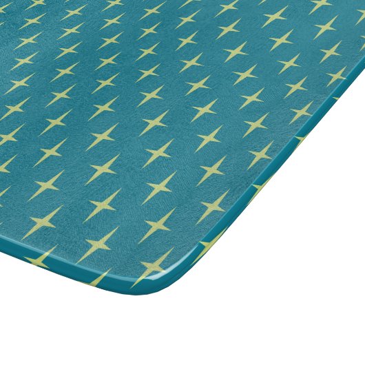 Retro Atomic Age Star Patroon Snijplank (Hoek)