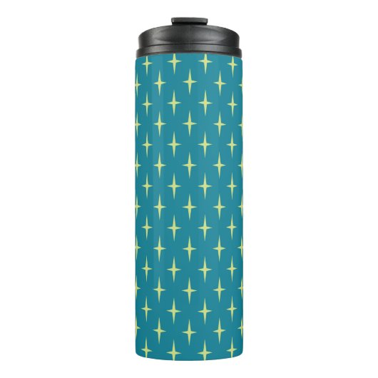 Retro Atomic Age Star Patroon Thermosbeker (Voorkant)