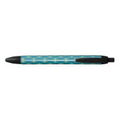 Retro Atomic Age Star Patroon Zwarte Inkt Pen (Achterkant)