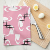 Retro Atomic Age Swirls Stars Patroze Theedoek (Quarter Fold)