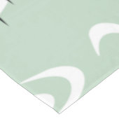 Retro Atomic Age Swirls Stars Pattern Sage Green Tafelkleed (Gekanteld)