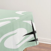 Retro Atomic Age Swirls Stars Pattern Sage Green Tafelkleed (Voorbeeld)