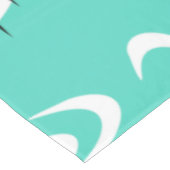 Retro Atomic Age Swirls Stars Pattern Turquoise Tafelkleed (Gekanteld)