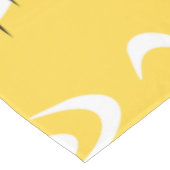 Retro Atomic Age Swirls Stars Pattern Yellow Tafelkleed (Gekanteld)