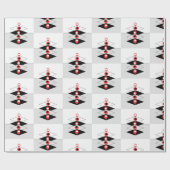 Retro Atomic Art Baubles & Planten Cadeaupapier (Vlak)