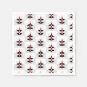 Retro Atomic Art Baubles & Planten Servet (Voorkant)