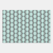 Retro Atomic Art Baubles Trio Inpakpapier Vel (Voorkant)