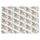 Retro Atomic Art Crescents Pattern Gift Bag Groot Cadeauzakje (Voorkant)