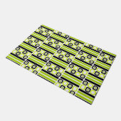 Retro Atomic Art Vierkantjes Lijnen Chartreuse Deurmat (Schuin)