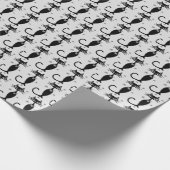 RETRO ATOMIC BLACK CAT CHRISTMAS WRAPPING PAPIER (Hoek)