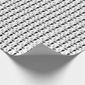 RETRO ATOMIC BLACK CAT VERJAARDAG INPAKPAPIER (Hoek)