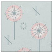 Retro Atomic Bloemen Groen Roze Stof (Close Up)