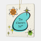 Retro Atomic Boomerang en keramische siervoorwerpe Keramisch Ornament (Links)