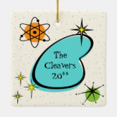 Retro Atomic Boomerang en keramische siervoorwerpe Keramisch Ornament (Achterkant)