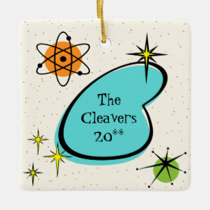 Retro Atomic Boomerang en keramische siervoorwerpe Keramisch Ornament