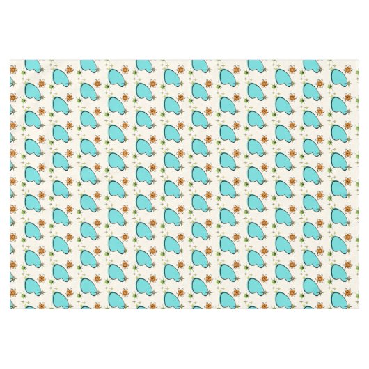 Retro Atomic Boomerang en Starbursts Tablecloth Tafelkleed (Voorkant (Horizontaal))