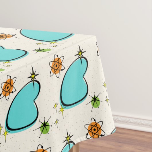 Retro Atomic Boomerang en Starbursts Tablecloth Tafelkleed (Voorbeeld)