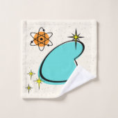 Retro Atomic Boomerang en Starbursts Towel Bad Handdoek (Wasdoekje)