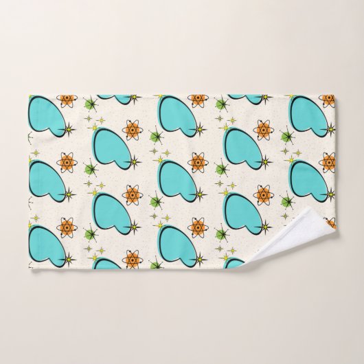 Retro Atomic Boomerang en Starbursts Towel Bad Handdoek (Handdoek)