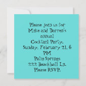 Retro Atomic Boomerang en Uitnodiging van Starburs (Achterkant)