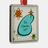 Retro Atomic Boomerang keramisch sierhuis Metalen Ornament (Rechts)