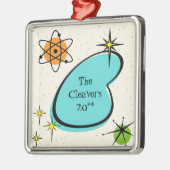 Retro Atomic Boomerang keramisch sierhuis Metalen Ornament (Links)