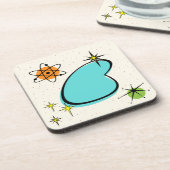 Retro Atomic Boomerang onderzetter van harde kunst (Linkerzijde)