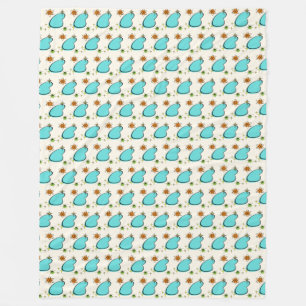 Retro Atomic Boomerang & Starburst Fleece Blanket Deken