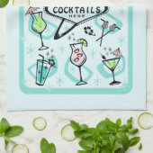 Retro Atomic Cocktails Theedoek (Gevouwen)