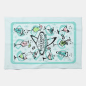 Retro Atomic Cocktails Theedoek (Horizontaal)