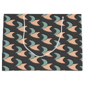 Retro Atomic Crescents Pattern Gift Bag Groot Cadeauzakje (Voorkant)