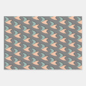 Retro Atomic Crescents Pattern Wrapping Paper (Voorkant)