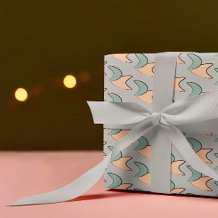 Retro Atomic Crescents Pattern Wrapping Paper Cadeaupapier