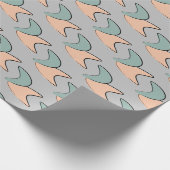 Retro Atomic Crescents Pattern Wrapping Paper Cadeaupapier (Hoek)