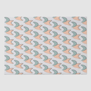 Retro Atomic Crescents Pattern Wrapping Paper Tissuepapier
