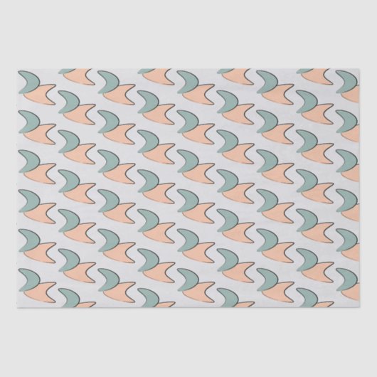 Retro Atomic Crescents Pattern Wrapping Paper Tissuepapier (Voorkant)