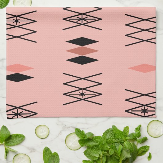 Retro Atomic Diamonds Patroze Theedoek (Gevouwen)