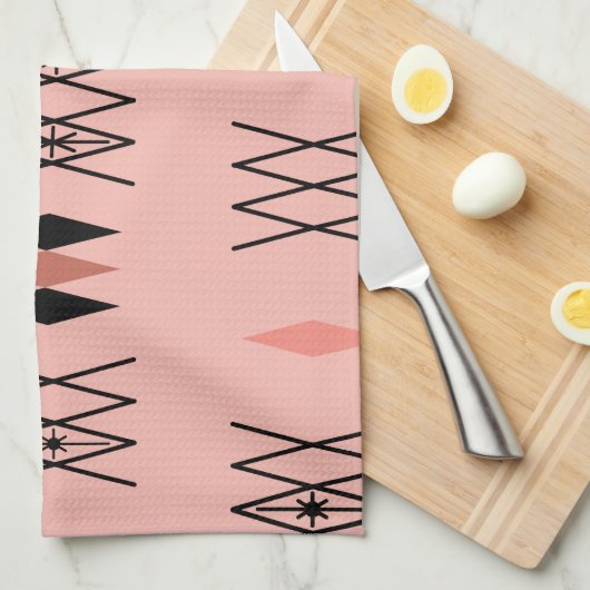 Retro Atomic Diamonds Patroze Theedoek (Quarter Fold)