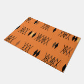 Retro Atomic Diamonds Pattern Sinaasappel Deurmat (Schuin)
